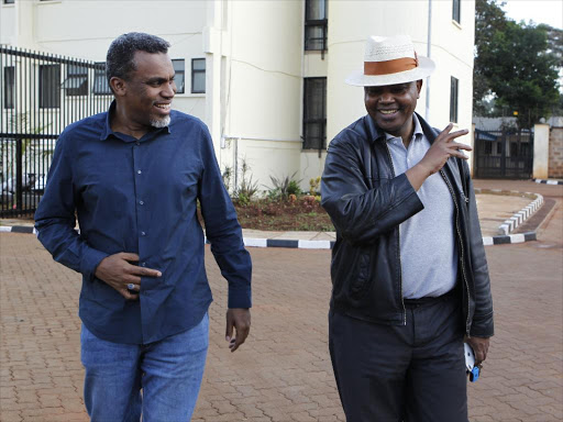 Director of Public Prosecutions Noordin Hajji and Director of Criminal Investigations George Kinoti at the DCI Headquarters.