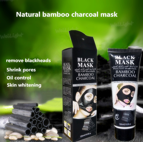 Bamboe houtskool mee-eter masker diepzeemodder minerale modder neusfilm 120g hangende kaart voor een gladde huid.