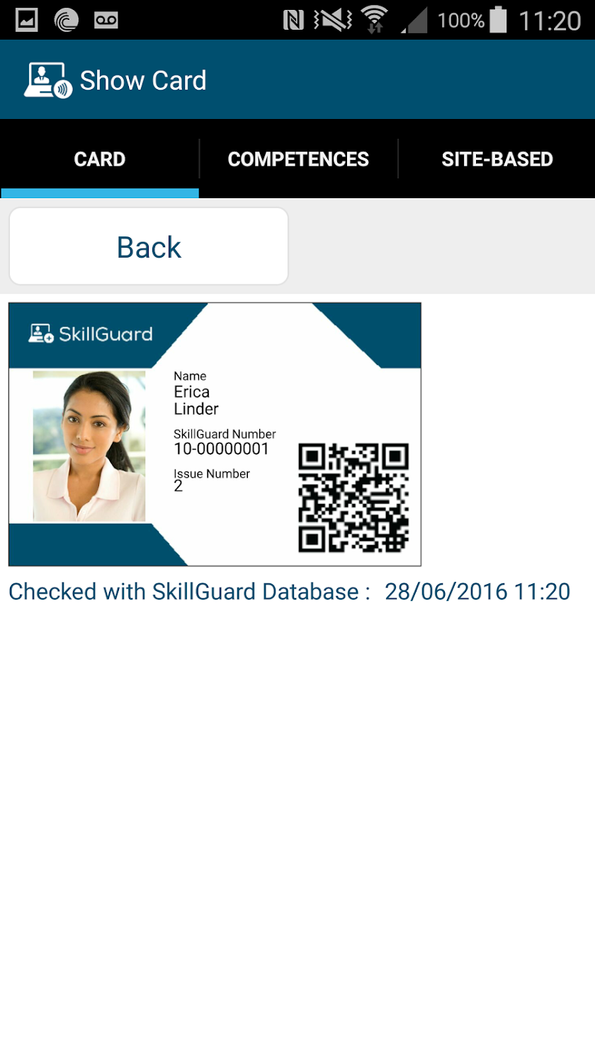 SkillGuard NFC Screen 2