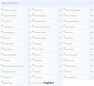 Kitchen Co menu 1