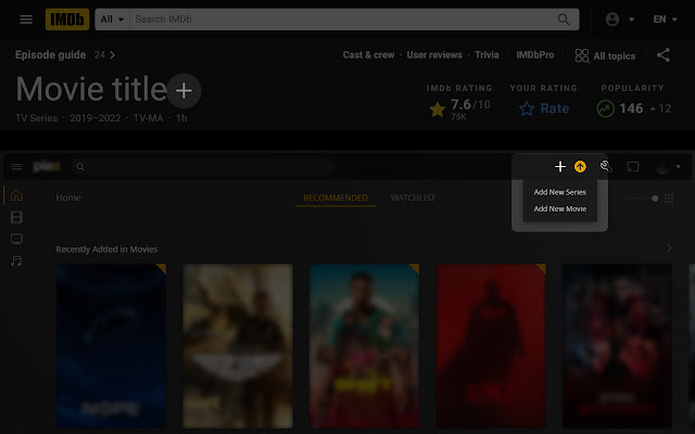 Plus for Plex chrome extension