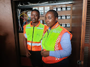 City of Joburg mayor Thapelo Amad with City Power CEO Tshifularo Mashava during a disconnection drive in Roodepoort on Wednesday. 