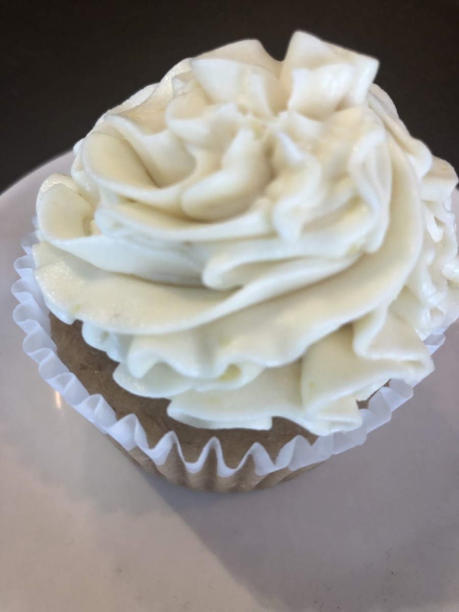 Lemon cupcake with vanilla frost. Was delicious