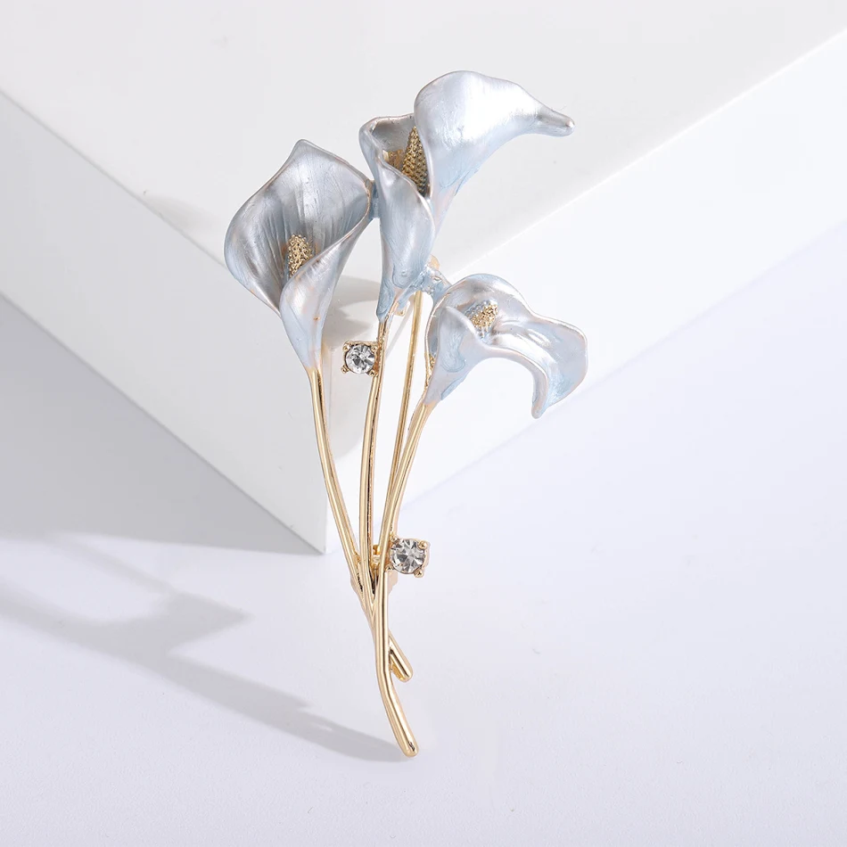 Artistieke bloem corsage van een tulp, eenvoudig en modieus, met druppel emaille. De perfecte accessoire om je stijl te accentueren.