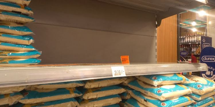 Shelves where sugar is displayed are empty in some local supermarkets and where available, the consumers being limited to two packets of sugar.