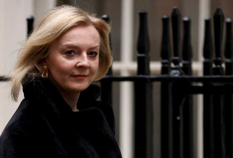 British foreign secretary Liz Truss walks outside Downing Street in London, Britain, January 25 2022. Picture: HENRY NICHOLLS/REUTERS