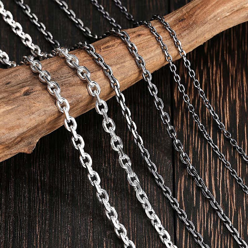 Title 6, Sterling Silver Necklaces for Men and Women. Fi...