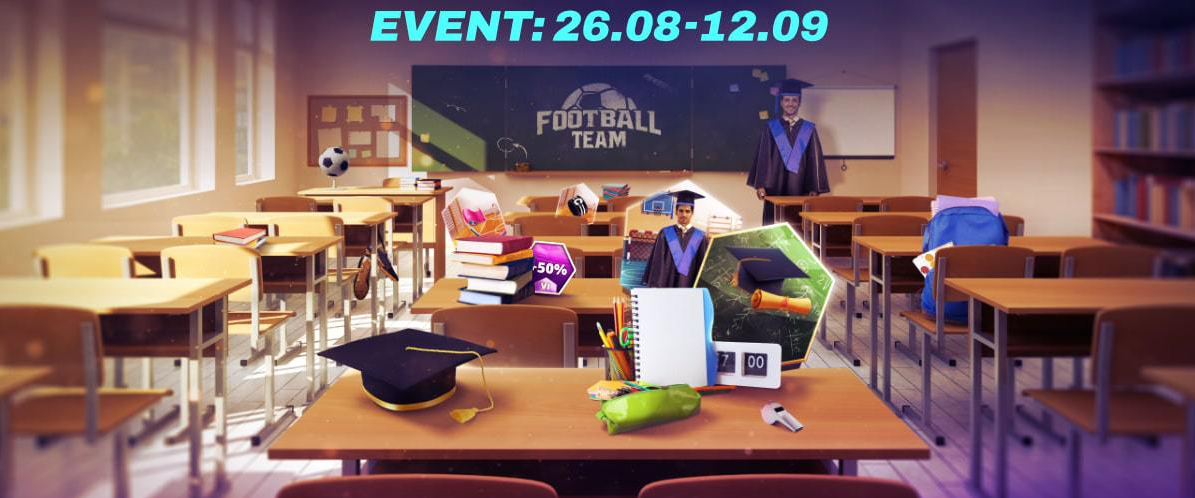 FootballTeam's School Event will take place from 26.08 to 12.09