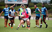 James Venter of the Cell C Sharks during the Cell C Sharks training session at Jonsson Kings Park Stadium on September 15, 2020 in Durban, South Africa.