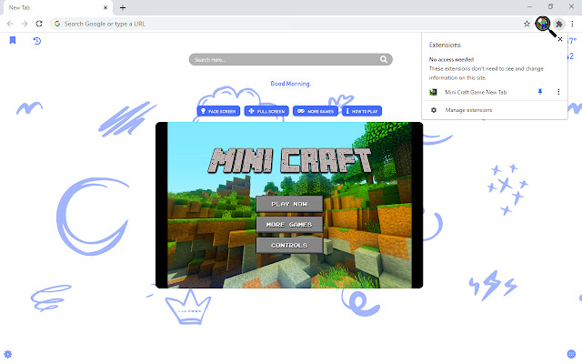 Mini Craft Game New Tab