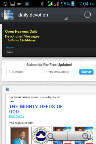 OPEN HEAVENS RCCG Screen 1