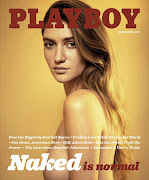 Elizabeth Elam, the March Playboy cover model, doesn't seem to feel the cold.