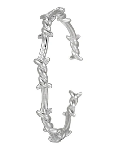 Pulseira aberta de aço inoxidável f - 0