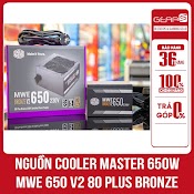 Nguồn Máy Tính Cooler Master Mwe 650 Bronze V2 650W - Bảo Hành Chính Hãng 36 Tháng