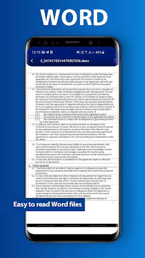 Screenshot Reading Documents - Excel, PDF