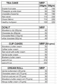 Winni Cakes & More menu 1