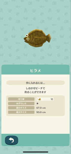 ポケ森 ヒラメの売れる値段と入手方法 神ゲー攻略