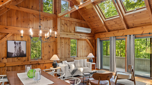 Buy this luxury house in Monterey (United States) - Wooded living room with forest view