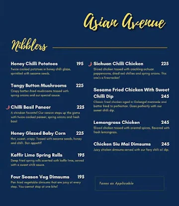 Grub Bowl menu 