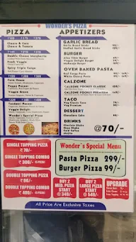 Wonder's Pizza menu 7