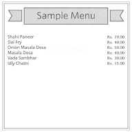 JNU Library Canteen menu 1