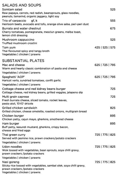 Someplace Else menu 