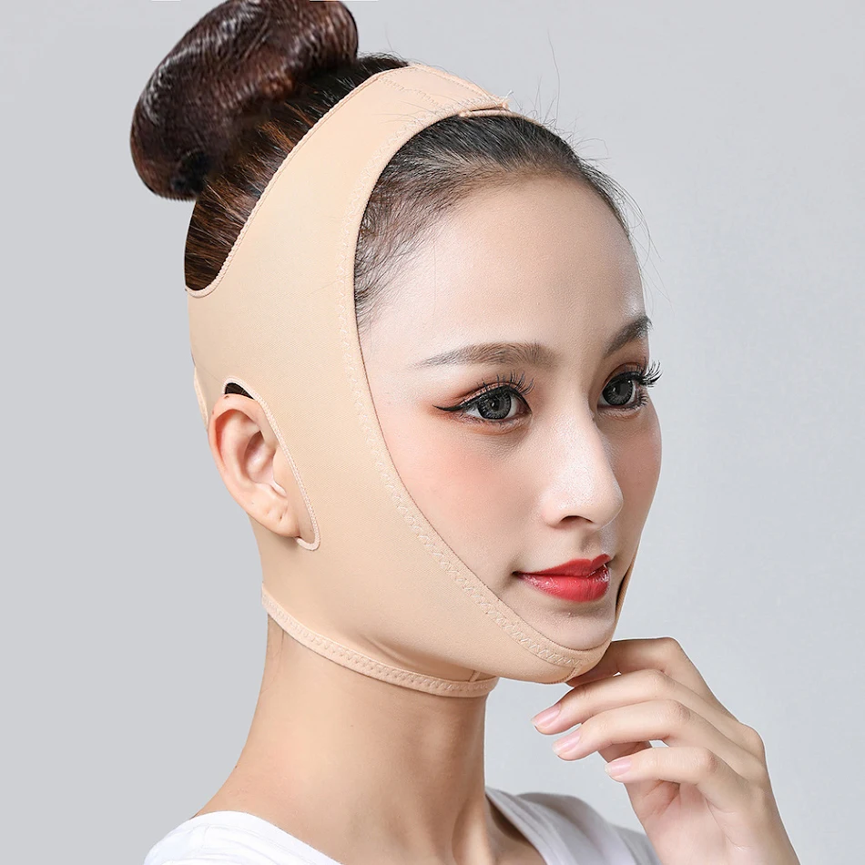 Faja Adelgazante Facial Estilo Japonés Reduce Mejillas y Mandíbula V Moldeador Facial Levanta y Define Contorno Facial Antiedad