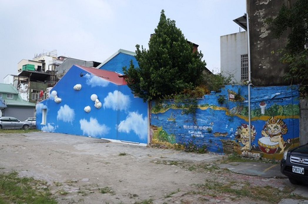 台南景點推薦-超好外拍【海安街道美術館】藍晒圖