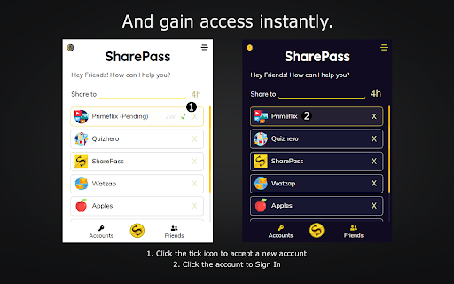 SharePass - Share Accounts. Not Passwords.