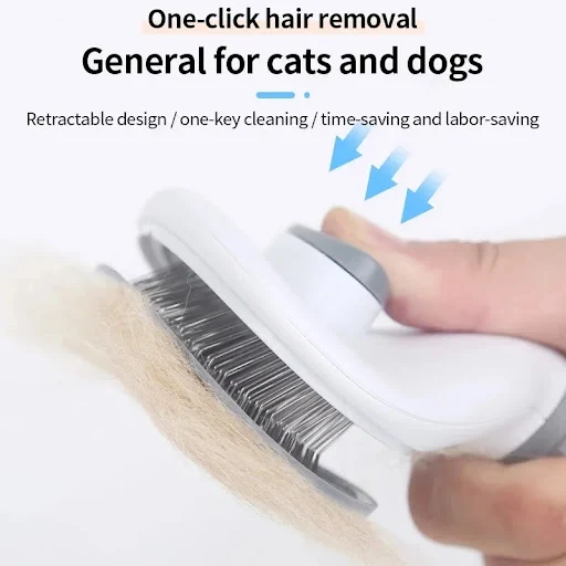 Self-cleaning Pet Hair Remove Comb Cat Slicker Brush Pet Hair Removal Comb For Cats Grooming Brushes Dog Combs Cat Acces
