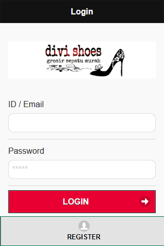 Android application DiviShoes Grosir Sepatu screenshort