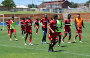 A group picture of Bidvest Wits players during a training session. 