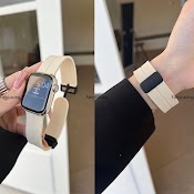 Dây Đeo Silicon Có Khóa Nam Châm Cho Đồng Hồ Thông Minh Apple Watch Ultra 49Mm 45Mm 41Mm 40Mm 44Mm 42Mm 38Mm Ultra 8 7 6 5 4 3 2 1