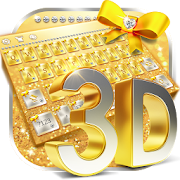 3D gold diamond keyboard 10001001 Icon