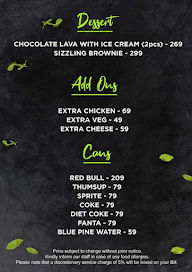 Sky Yard Cafe menu 3