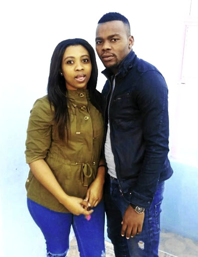 Chippa United FC player Andile Mbenyane and girlfriend Pakama Aba.