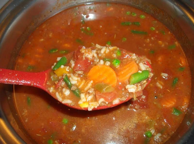 Hamburger Spanish Rice Soup