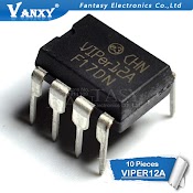 Bộ 10 Linh Kiện Vi Mạch Chính Hãng Viper12A Dip8 Viper12 Dip 12A Dip - 8