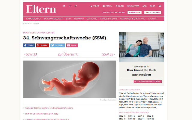 Eltern Schwangerschaftskalender chrome extension