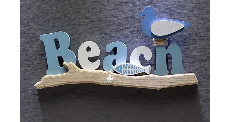 Adornos de tarjeta de playa con diseño creativo mediterráneo, de doble uso, para decorar y disfrutar de recuerdos costeros únicos y funcionales.