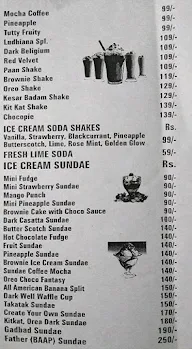 Kings Kulfi menu 1