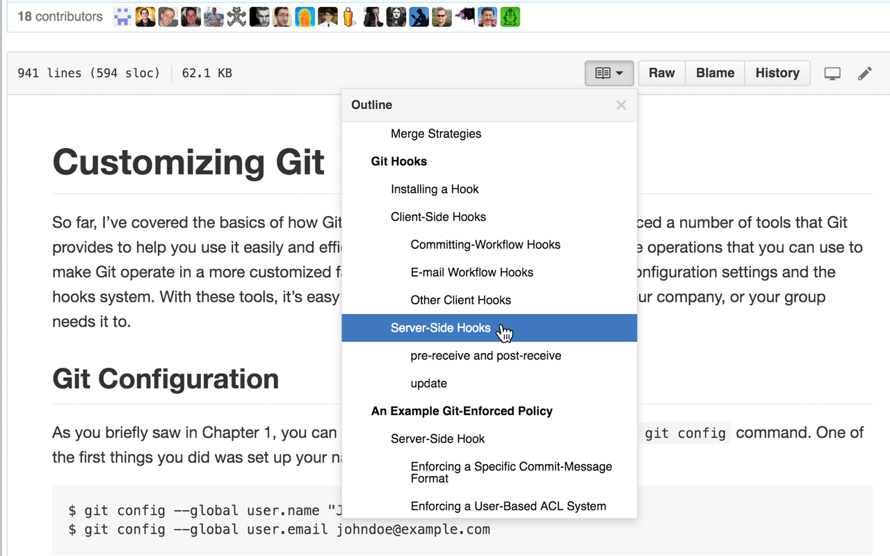 Table of Contents for GitHub Preview image 2