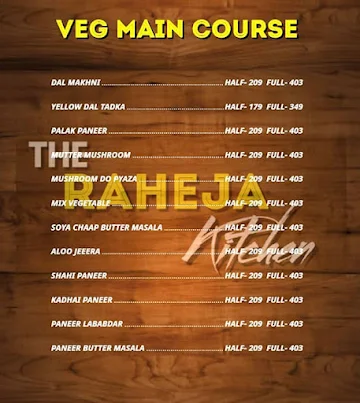 The Prantha King menu 