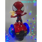 Đồ Chơi Lồng Đèn Siêu Nhân Nhện Spiderman Đứng Xe Cân Bằng Cho Bé Trai Tặng Kèm Pin Quà Tặng Trung Thu Cho Bé