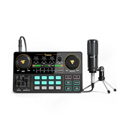 Bộ trộn âm thanh/ Soundcard mixer Livestream Maono AM200S1