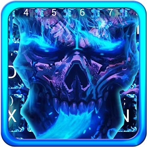 Download Blue Flaming Skull Keyboard For PC Windows and Mac