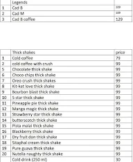 Cad M Cad B Cafe menu 1