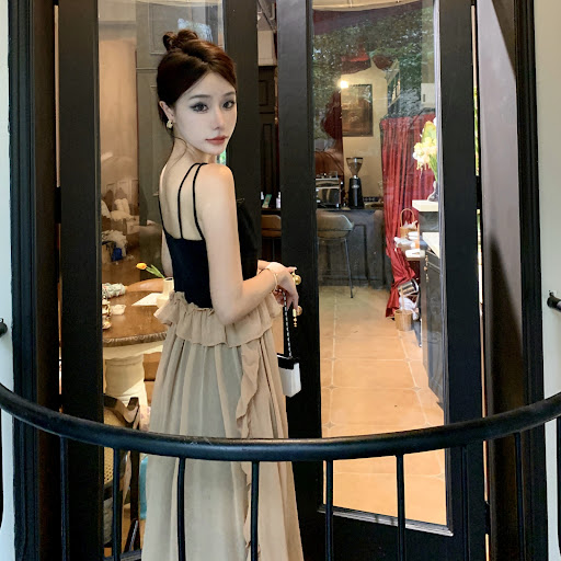 Title 3, V Neck Split Sling Dress