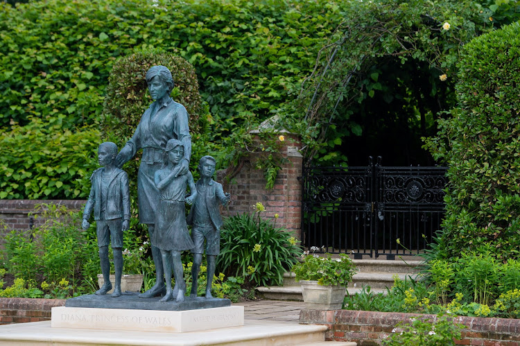 Designed by sculptor Ian Rank-Broadley, the statue of Diana surrounded by a trio of children is said to represent 'the universality and generational impact' of the late royal's work.