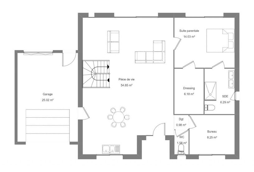  Vente Terrain + Maison - Terrain : 2 250m² - Maison : 160m² à Perpignan (66100) 